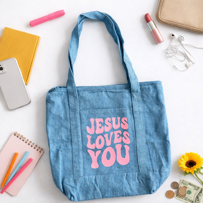 JESUS LOVES YOU TOTE BAG