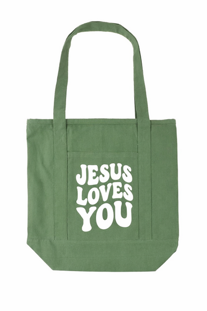 JESUS LOVES YOU TOTE BAG