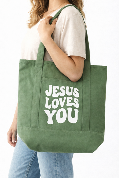 JESUS LOVES YOU TOTE BAG